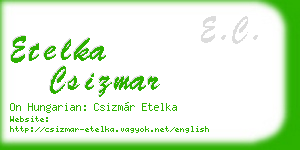 etelka csizmar business card