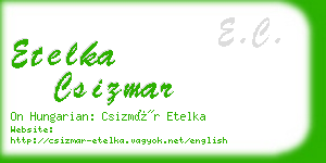 etelka csizmar business card